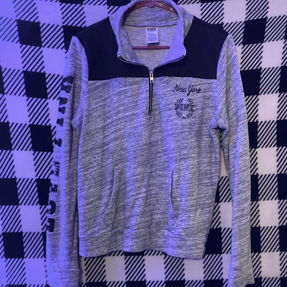 Women’s Victoria Secret PINK SweatShirt Half Zip Up Size Medium